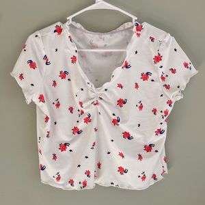 Floral cropped top